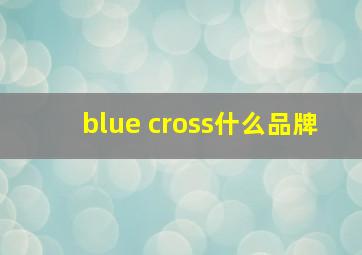 blue cross什么品牌